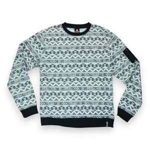 Southpole Sweater Women's XXL White Black Tribal‎ Print Raglan Sleeve Pullover